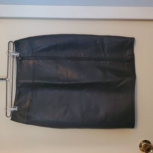 Black Danier leather skirt, sz 10-12